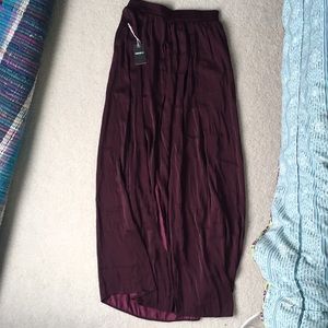 Satin maxi skirt